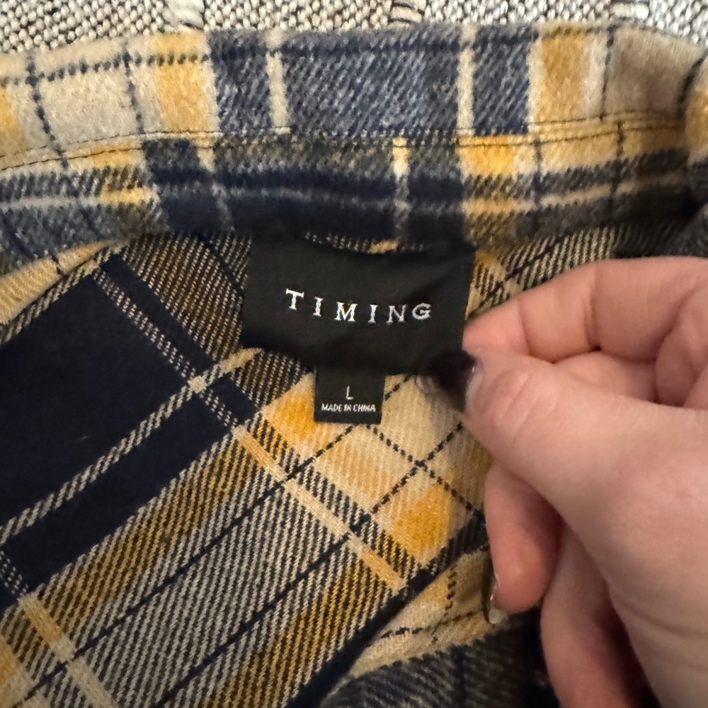Timing Oversized Plaid Shacket - Picture 3 of 3
